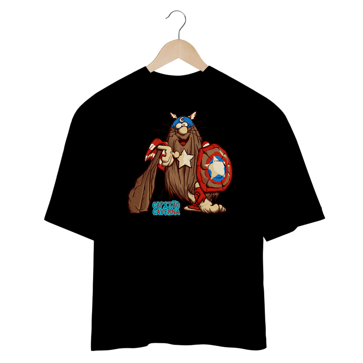 Nome do produto: Camisetas Oversized Capitão Caverna