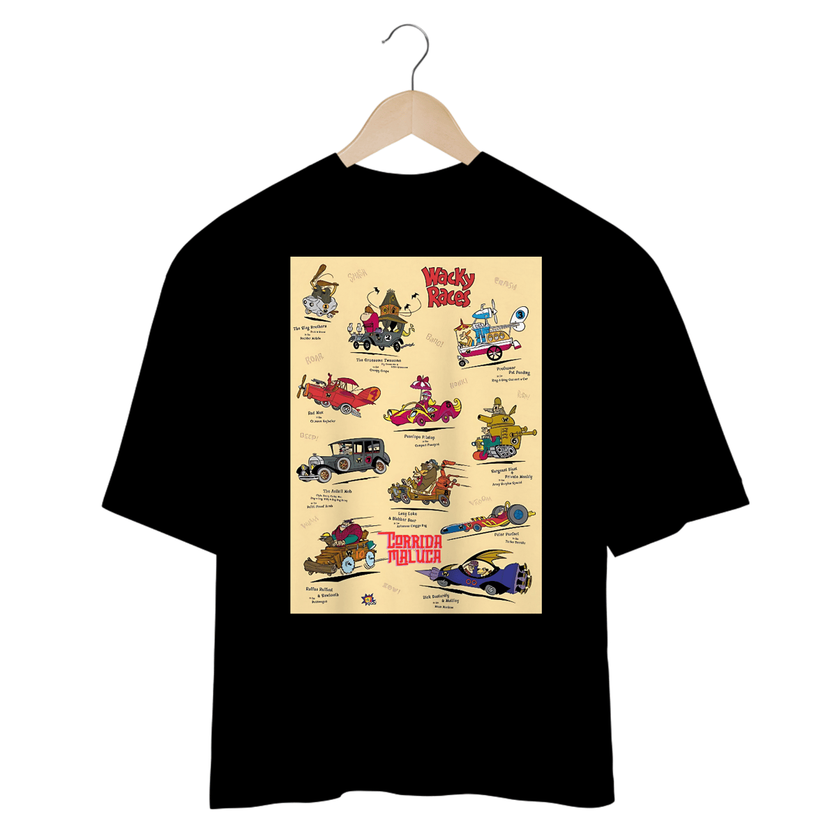 Nome do produto: Camisetas Oversized Corrida Maluca