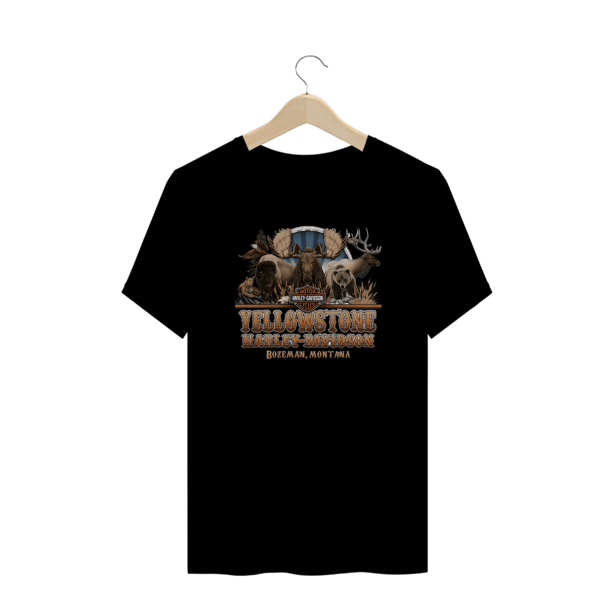Nome do produto: Camisetas Plus Size Harley Yellowstone