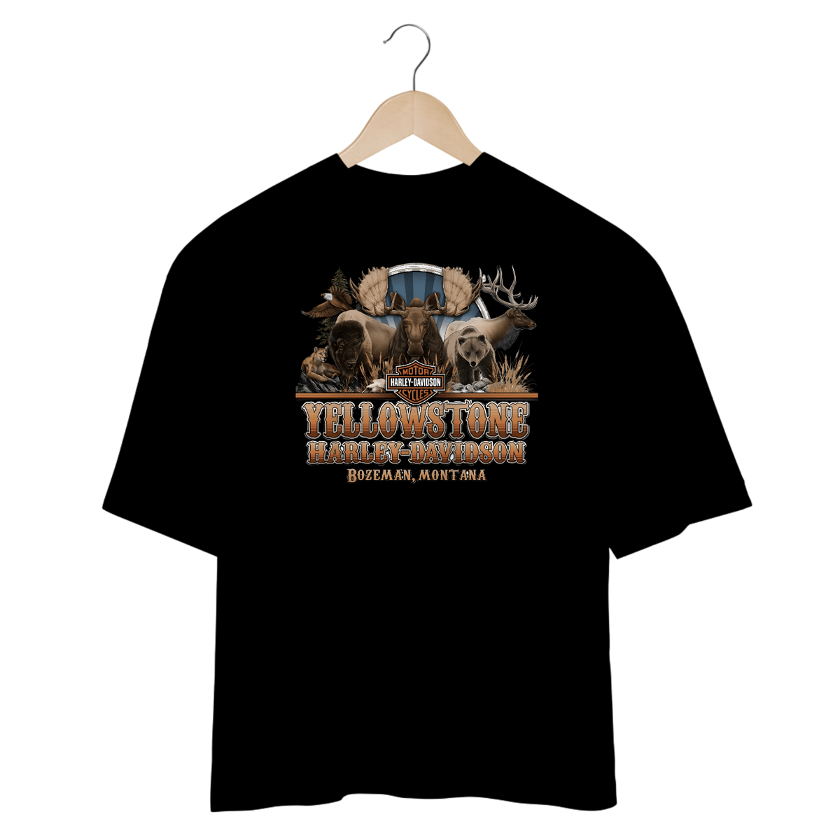 Nome do produto: Camisetas Oversized Harley Yellowstone