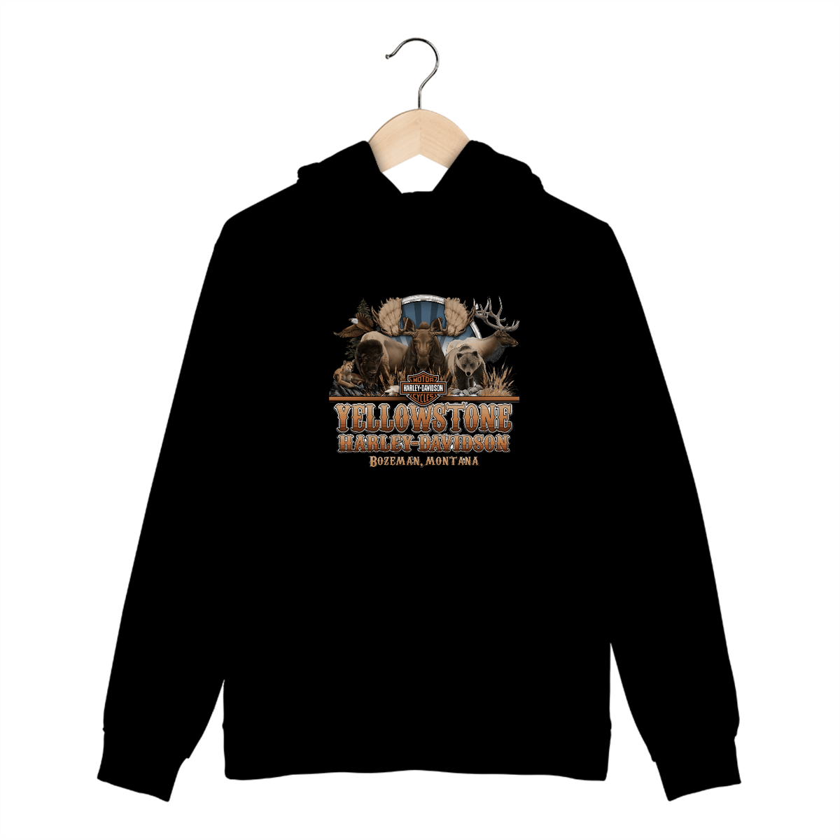 Nome do produto: Moletom Canguru Harley Yellowstone