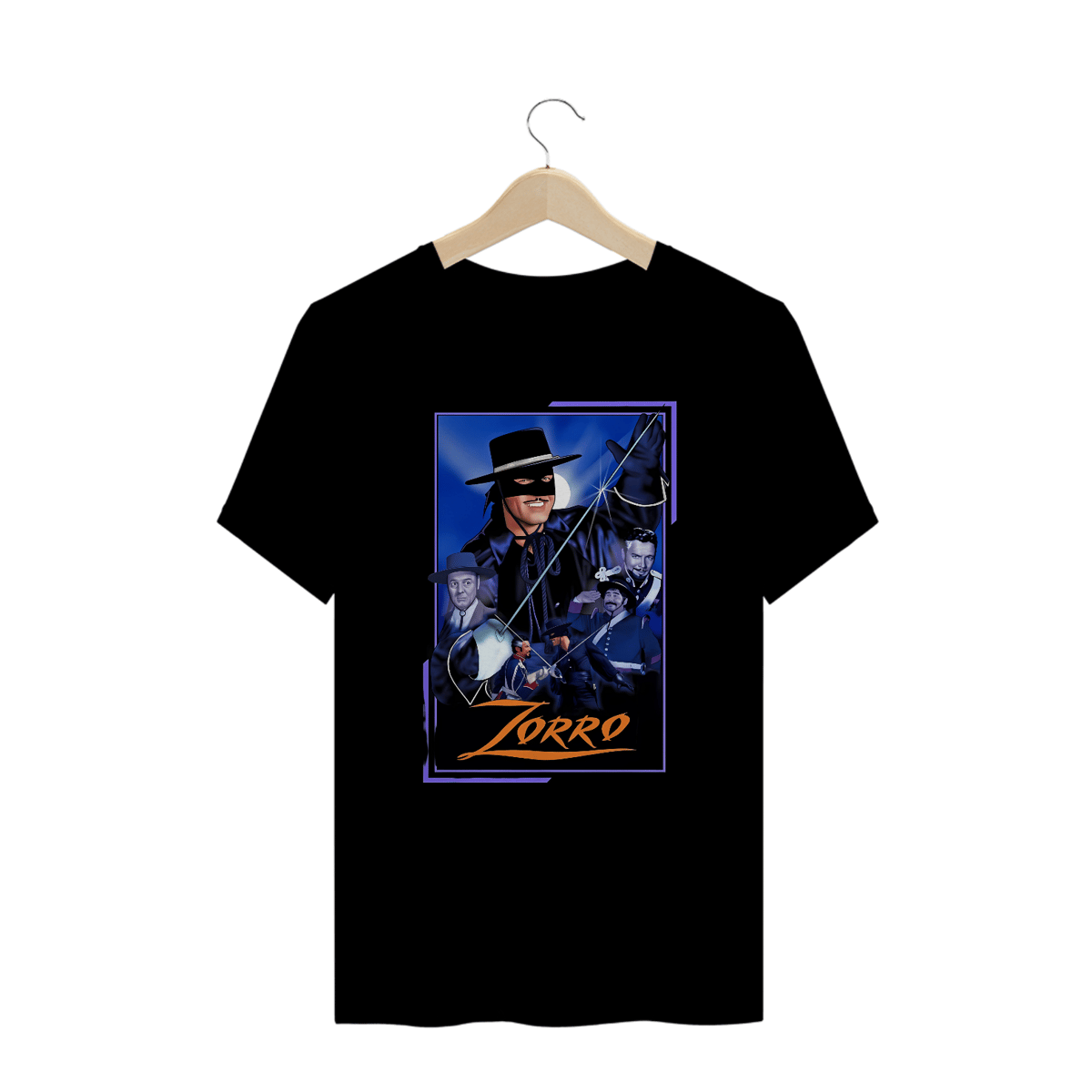 Nome do produto: Camisetas Plus Size Zorro