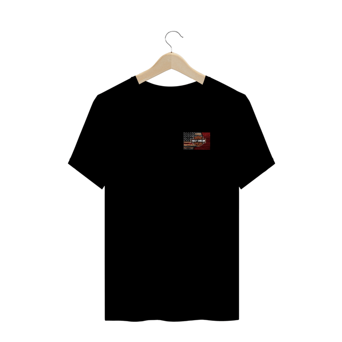Nome do produto: Camisetas Plus Size Harley USA Minimalista