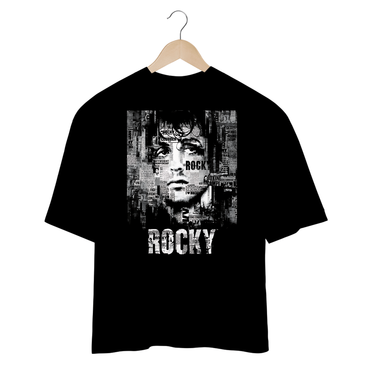 Nome do produto: Camisetas Oversized Rocky Jornal