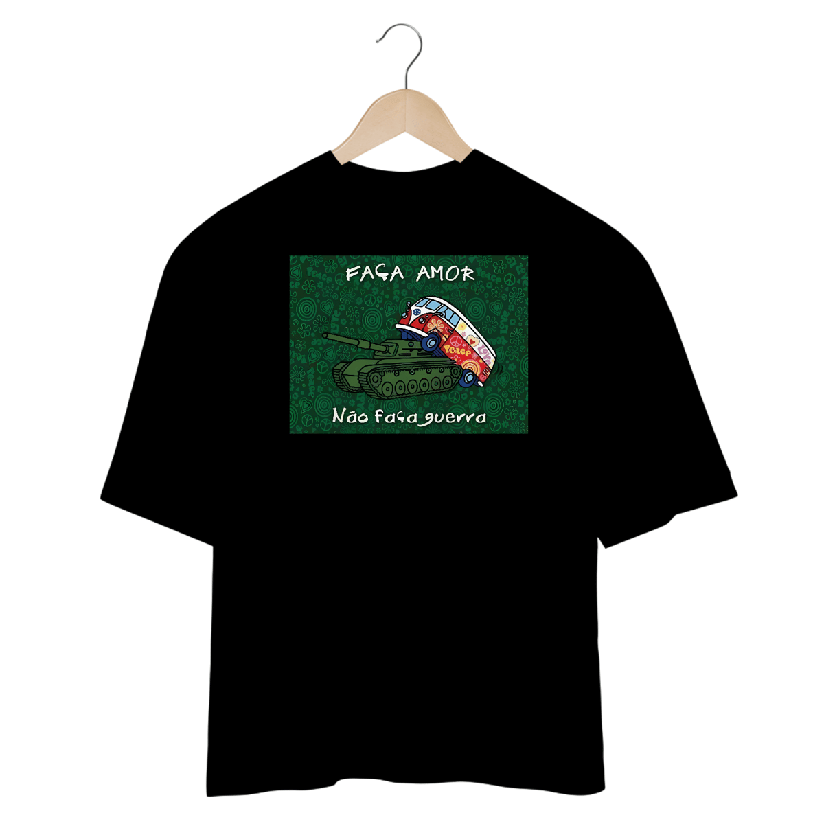 Nome do produto: Camisetas Oversized Faça Amor