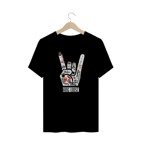 Camisetas Plus Size Hang Loose Rock