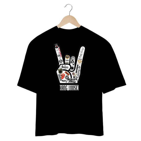 Camisetas Oversized Hang Loose Rock