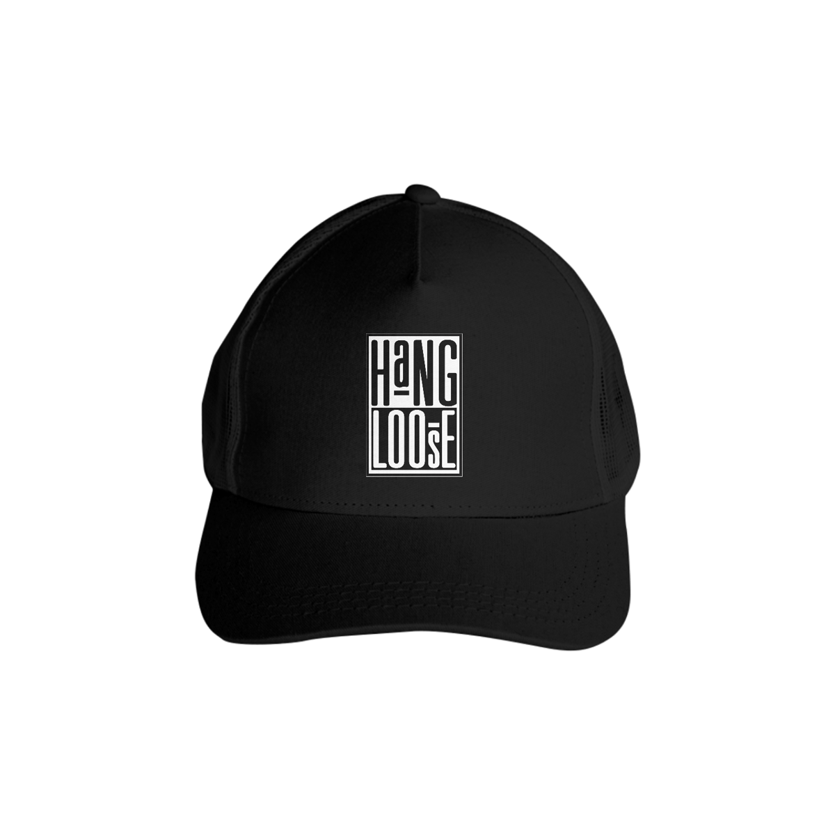 Nome do produto: Boné Hang Loose Preto Branco