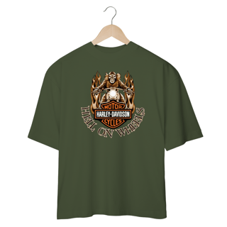 Nome do produto Camisetas Oversized HArley Hell On Wheels