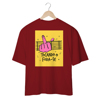 Nome do produto Camisetas Oversized Tocando O Foda-Se
