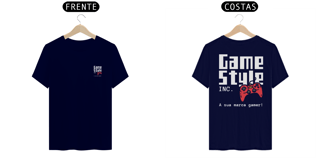 Nome do produto Camiseta algodão estampa logo costas game style inc.