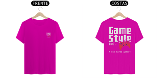 Nome do produto Camiseta algodão estampa logo costas game style inc.