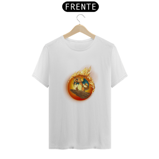 Nome do produto Camiseta Pokémon - Charizard e Charmander em Rei Leão