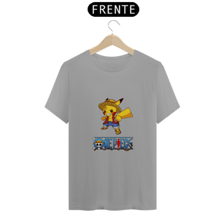 Nome do produto Camiseta Pikachu mdelo Luffy - Pokémon - One Piece