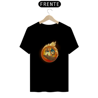 Nome do produto Camiseta Pokémon - Charizard e Charmander em Rei Leão