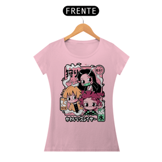 Camiseta Damon Slayer - Feminina-Baby Long Classic