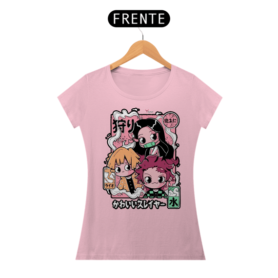 Camiseta Damon Slayer - Feminina-Baby Long Classic