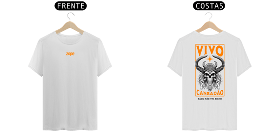 Camiseta Streetwear Branca Estampasa - Cansadão