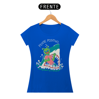 Nome do produto Camiseta Babylook Pense Positivo