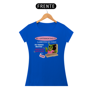 Nome do produto Camiseta Babylook Amizades Virtuais (Preta)