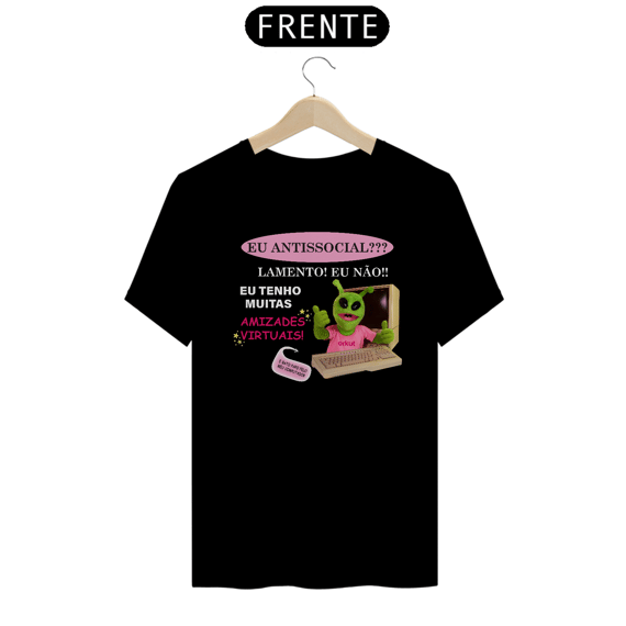 Camiseta Amizades Virtuais | Versão escura