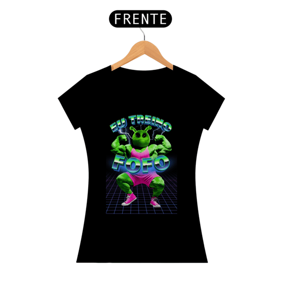 Camiseta Babylook Eu treino fofo