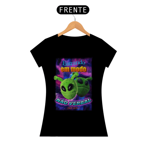 Camiseta Babylook Modo Não Verbal