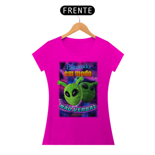 Nome do produto Camiseta Babylook Modo Não Verbal