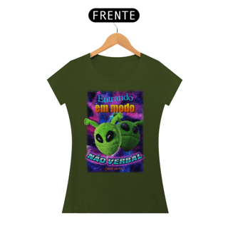 Nome do produto Camiseta Babylook Modo Não Verbal