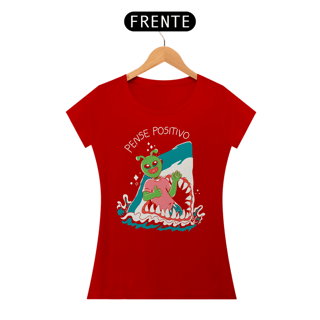 Nome do produto Camiseta Babylook Pense Positivo