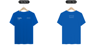 Nome do produto Camiseta Letras USP 2024 Inglês Com Logo nas Costas Várias Cores