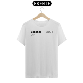 Nome do produto Camiseta Letras USP 2024 Espanhol Modelo 1 Cores Branca Amarela Cinza