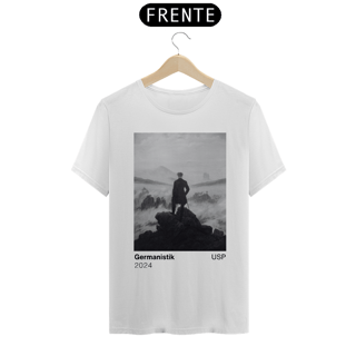 Nome do produto Camiseta Letras USP Alemão Modelo 3 Cores Branca e Cinza