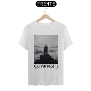 Nome do produto Camiseta Letras USP Alemão Modelo 4 Cores Branca e Cinza