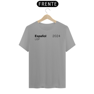 Nome do produto Camiseta Letras USP 2024 Espanhol Modelo 1 Cores Branca Amarela Cinza