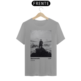 Nome do produto Camiseta Letras USP Alemão Modelo 3 Cores Branca e Cinza