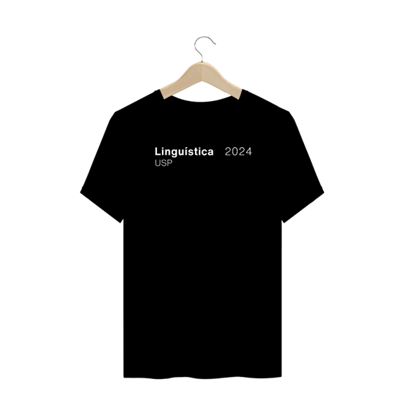 Camiseta Letras USP Linguística Modelo 1 Plus Size G1 ao G4