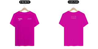 Nome do produto Camiseta Letras USP 2024 Inglês Com Logo nas Costas Várias Cores