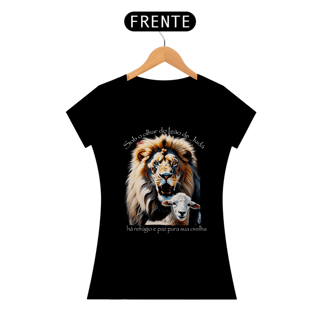Nome do produto Camiseta e Femenina Leão da Tribo 100% Algodão Qualidade Premium