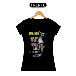 Nome do produto Camiseta Feminina Imagine 100% Algodão Qualidade Premium