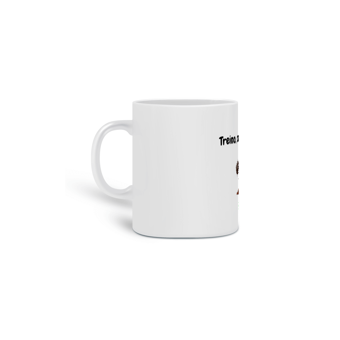 Nome do produto: Caneca Treino, café e conquistas