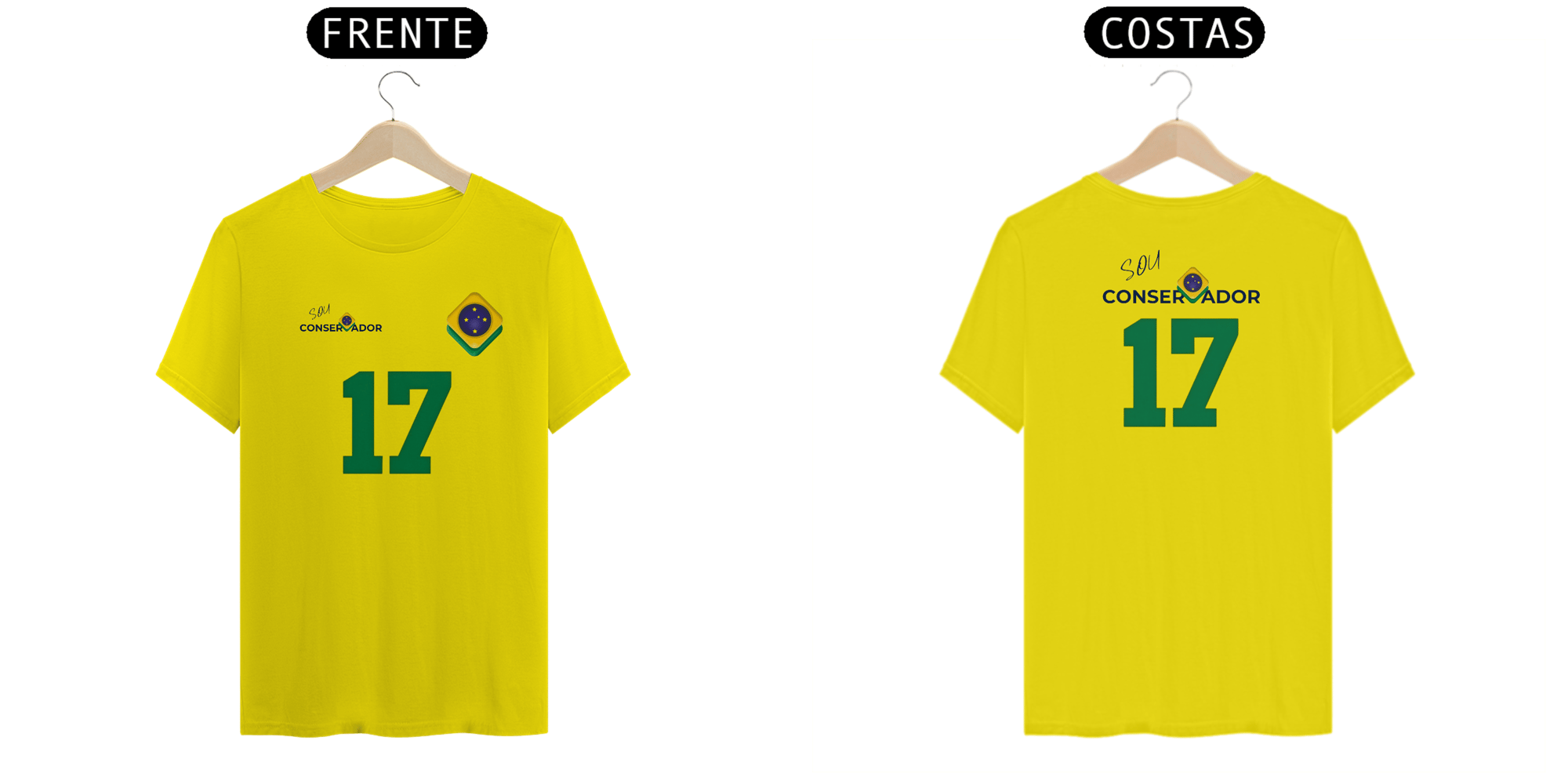 camiseta 17 sou conservador 