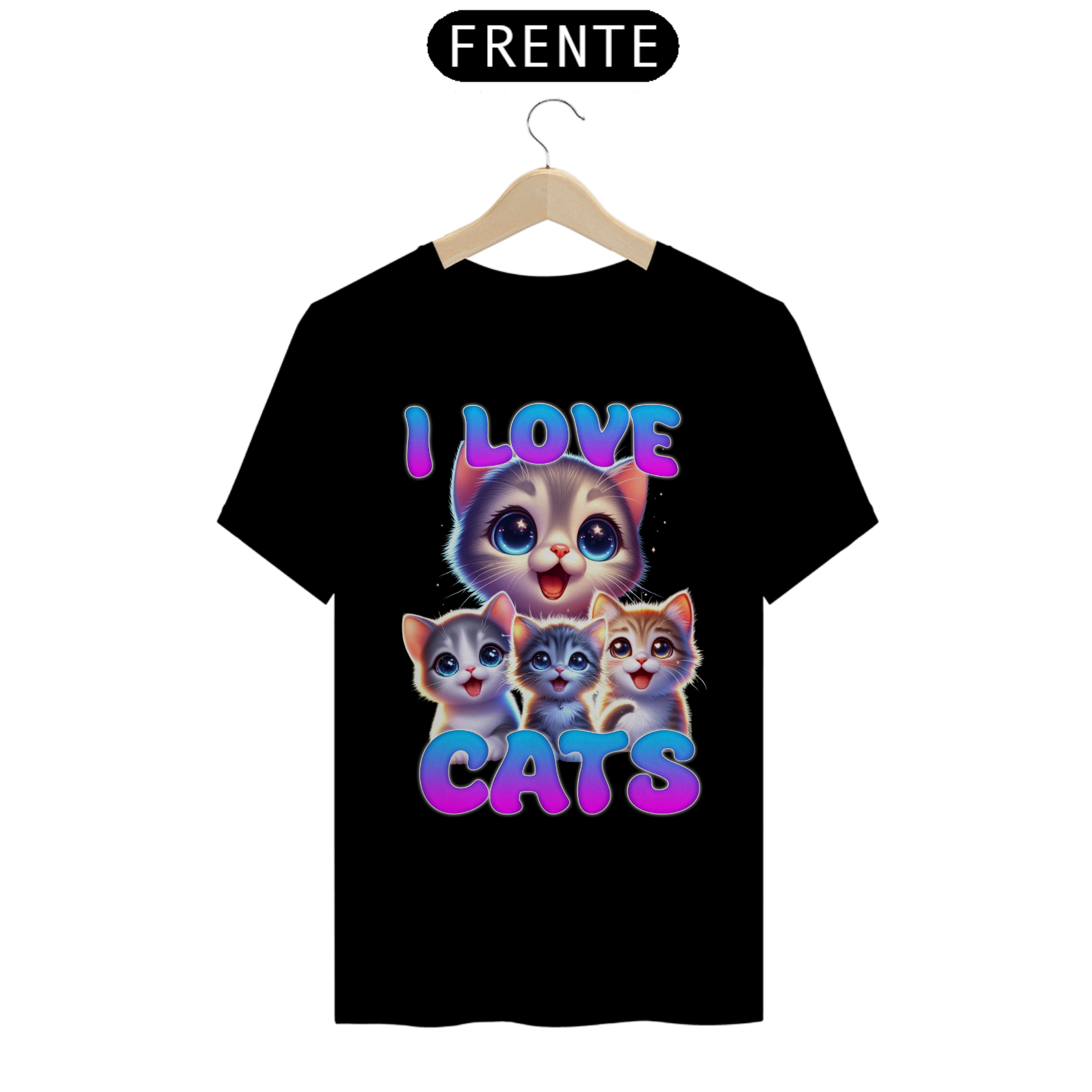 CAMISA PERSONALIZADA I LOVE CATS