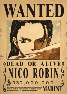 Nome do produto Pôster de Procurado - Nico Robin: A Arqueóloga Misteriosa!