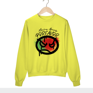 Nome do produto Moletom Fechado Mais Amor Por Favor Log