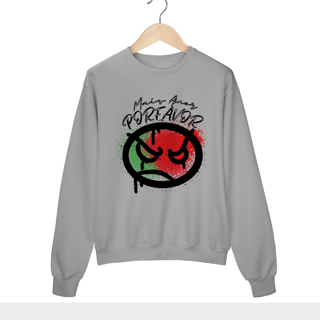 Nome do produto Moletom Fechado Mais Amor Por Favor Log