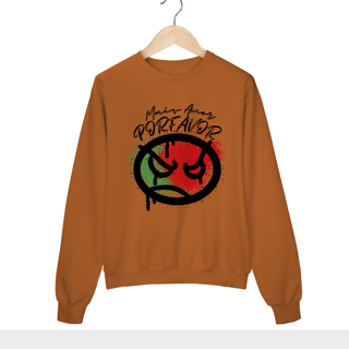 Nome do produto Moletom Fechado Mais Amor Por Favor Log