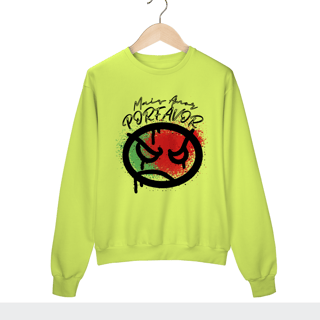 Nome do produto Moletom Fechado Mais Amor Por Favor Log