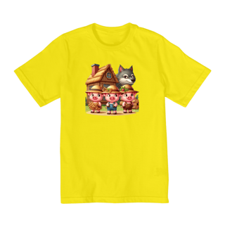 Nome do produto Camiseta Infantil Casa dos Três Porquinhos