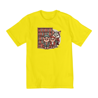 Nome do produto Camiseta Infantil Biblioteca com Três Porquinhos
